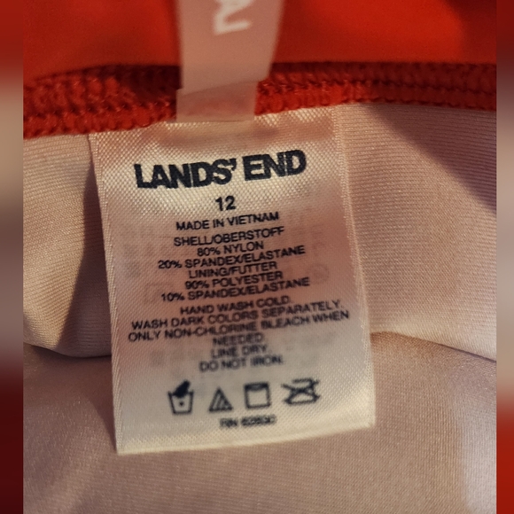 Women's Lands' End Tankini Bathing Suit, L(14) Top And M(12) Bottoms - Picture 14 of 16